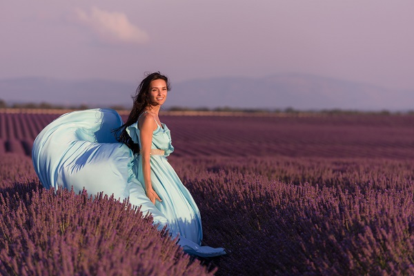 Russian woman is lavender